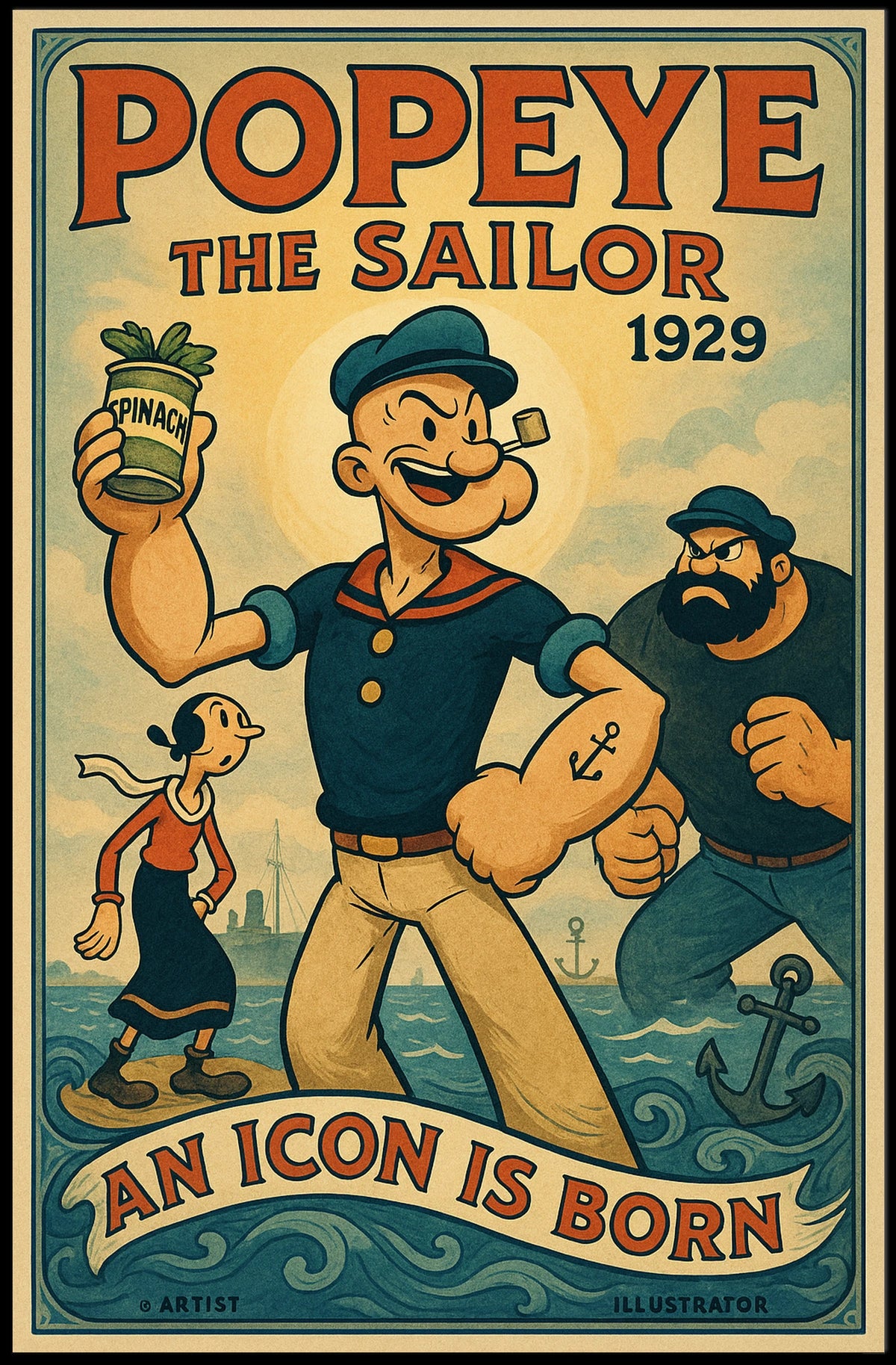 Popeye 1929 Art Poster POP-242