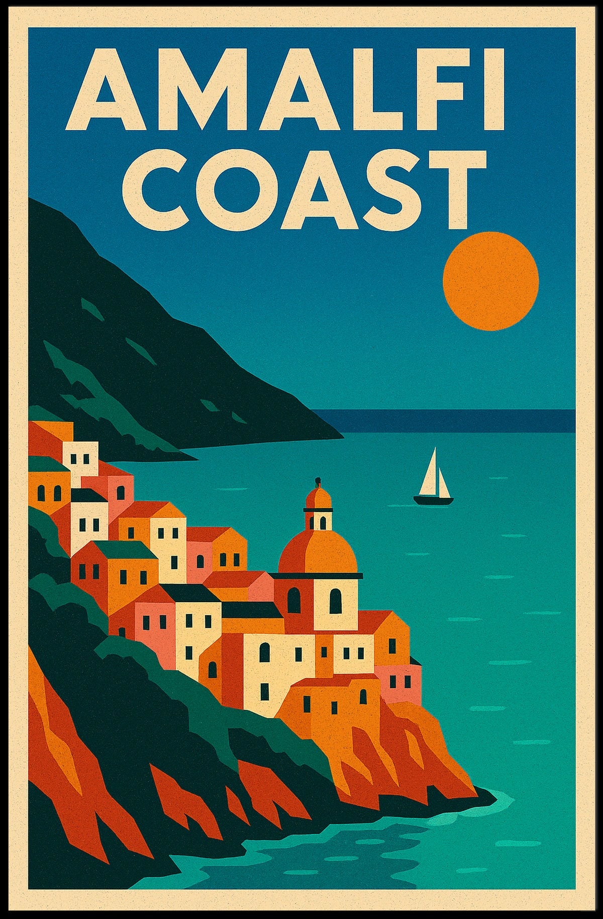 Amalfi Coast A Scenic Escape Poster