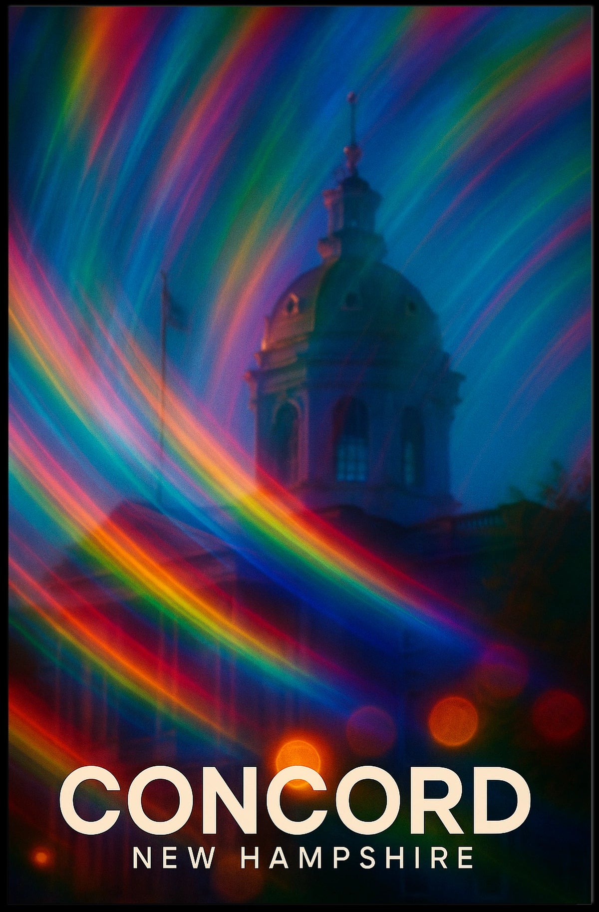 Concord Cityscape Vibrant Impressionism Chic Poster