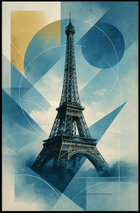 Eiffel Tower Abstract Elegance Modern Urban Artistic Poster