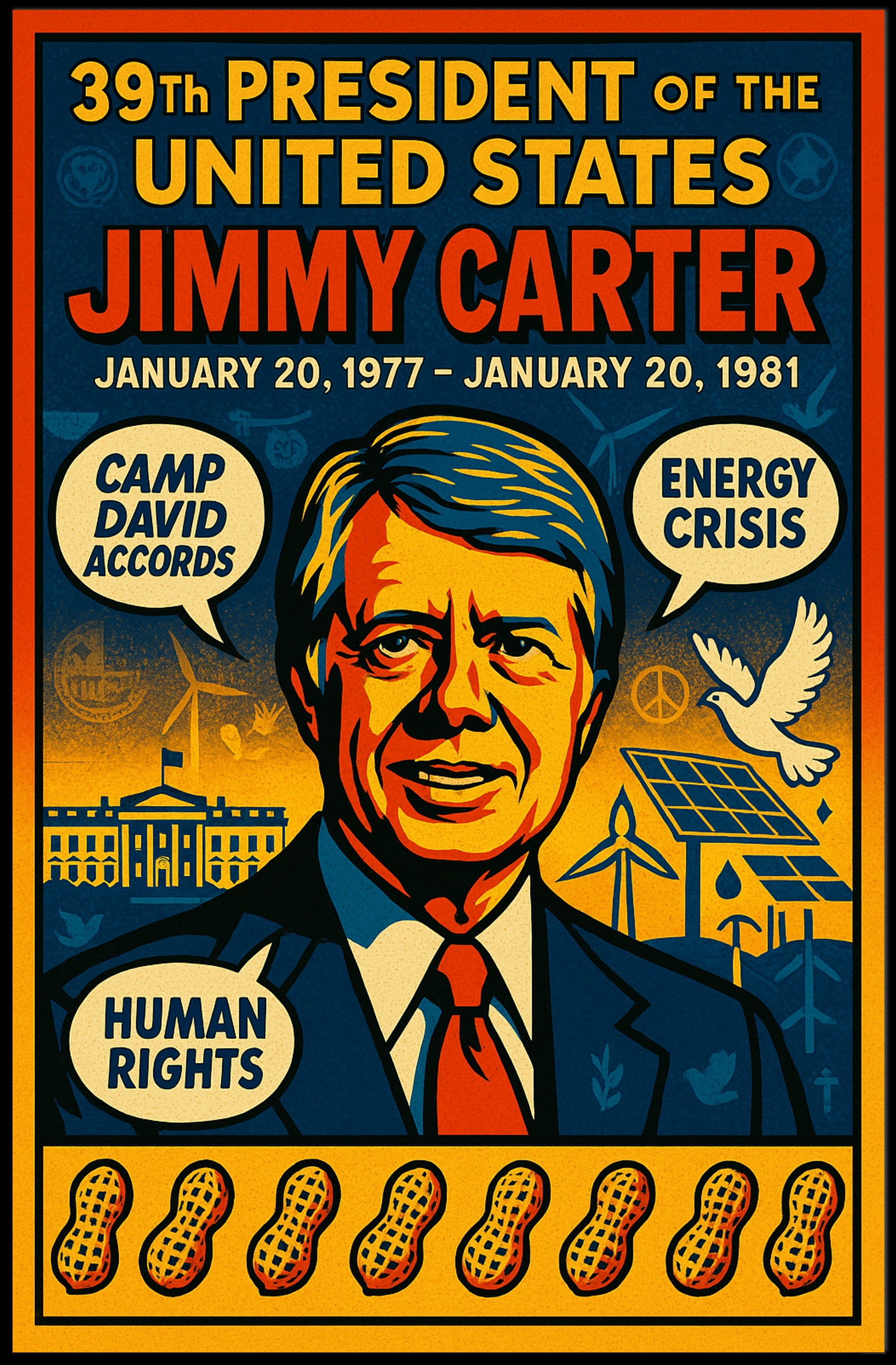 Jimmy Carter United States Leader Photo Tribute Poster
