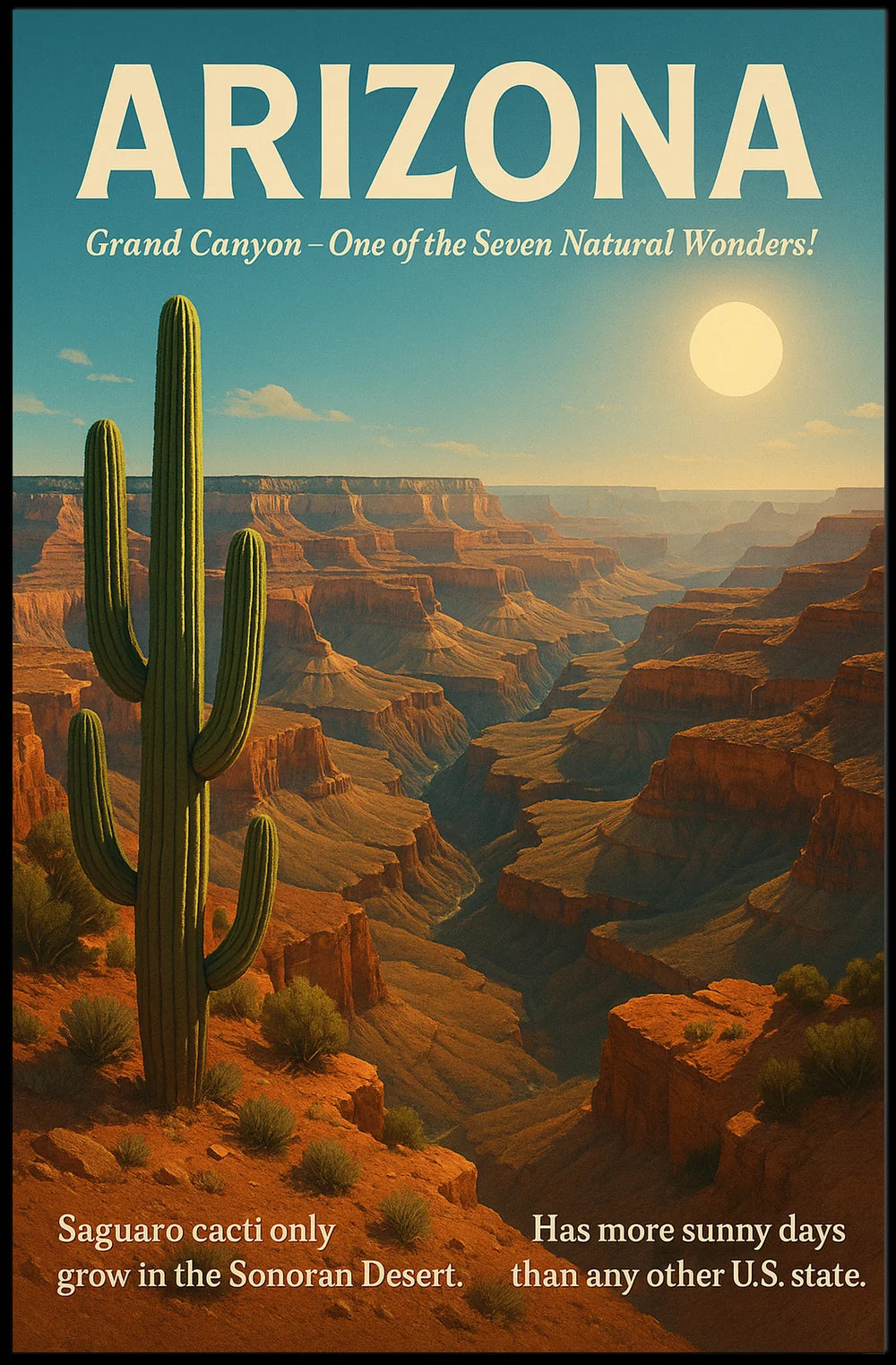 Grand Canyon Arizona Natural Wonder Travel Poster