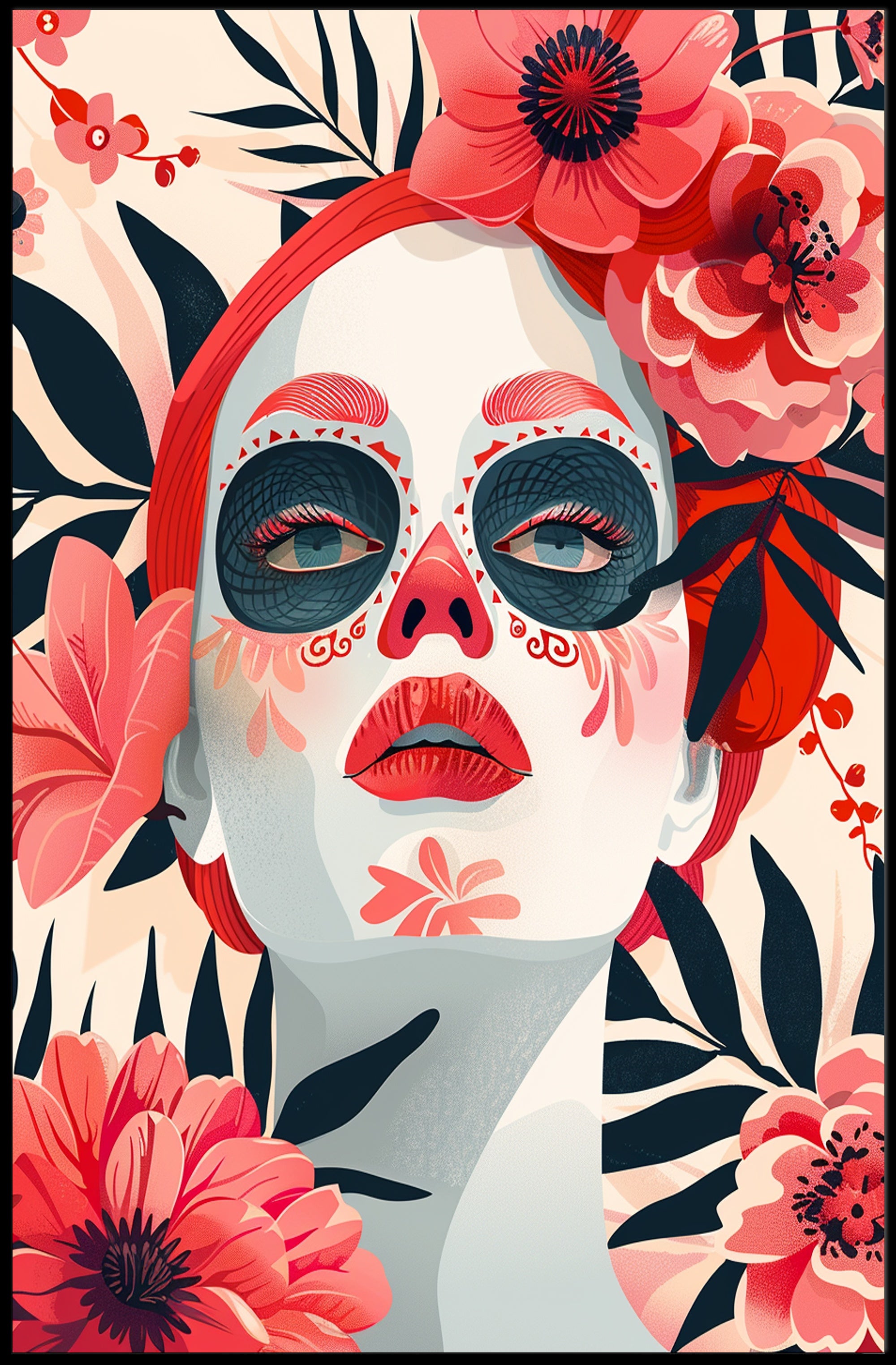 Dia de los Muertos Celebration Art Poster PosterGoat