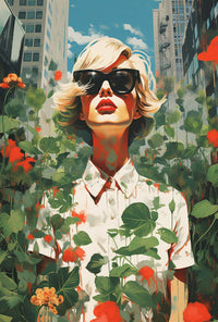 Urban Nature Fusion Vibrant Artistry Abstract, Artistic, or Pop Culture Poster