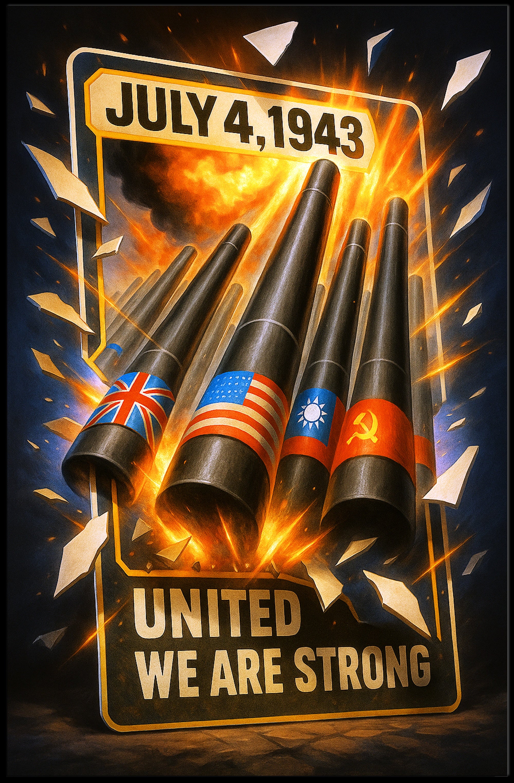 United We Are Strong July 4, 1943 Poster PosterGoat