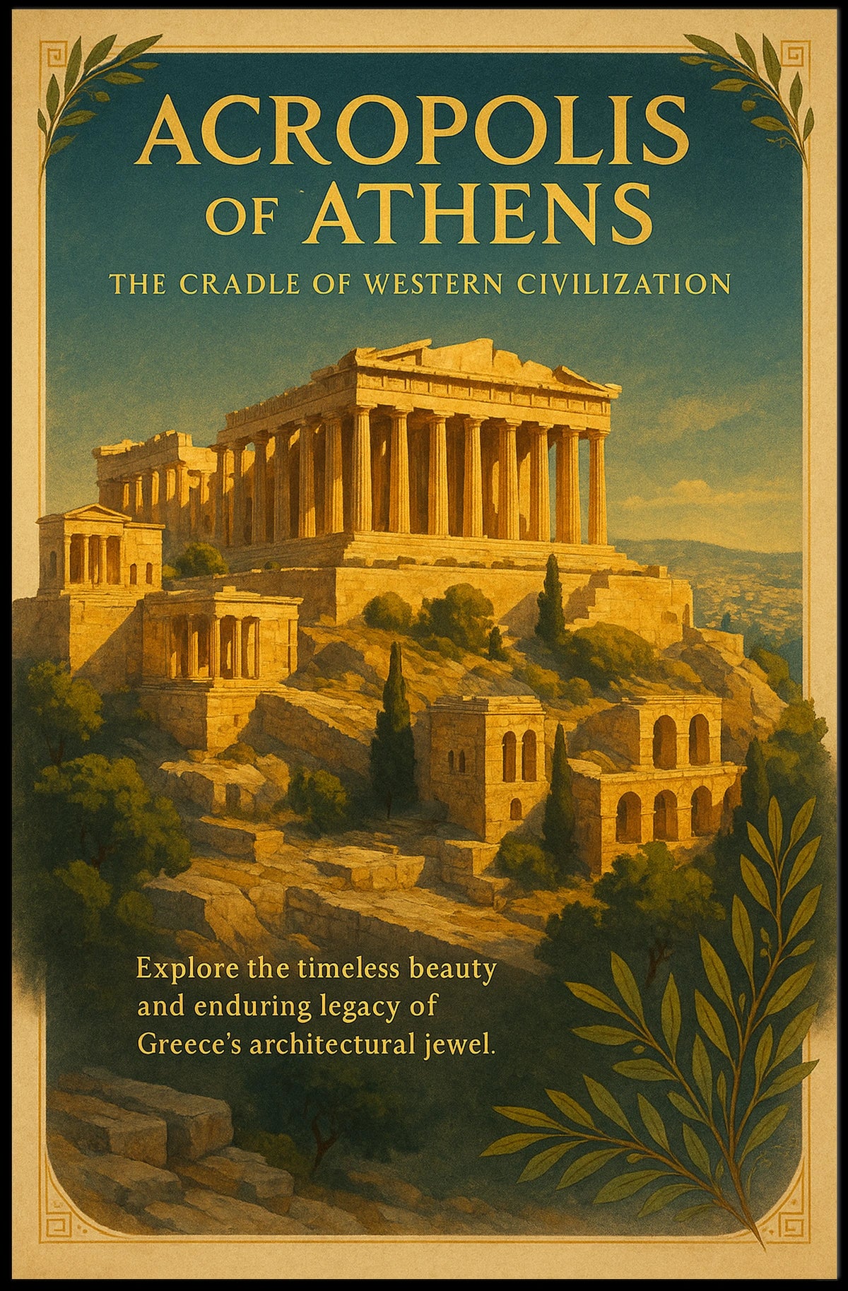 Acropolis of Athens The Cradle of Western Civilization Poster