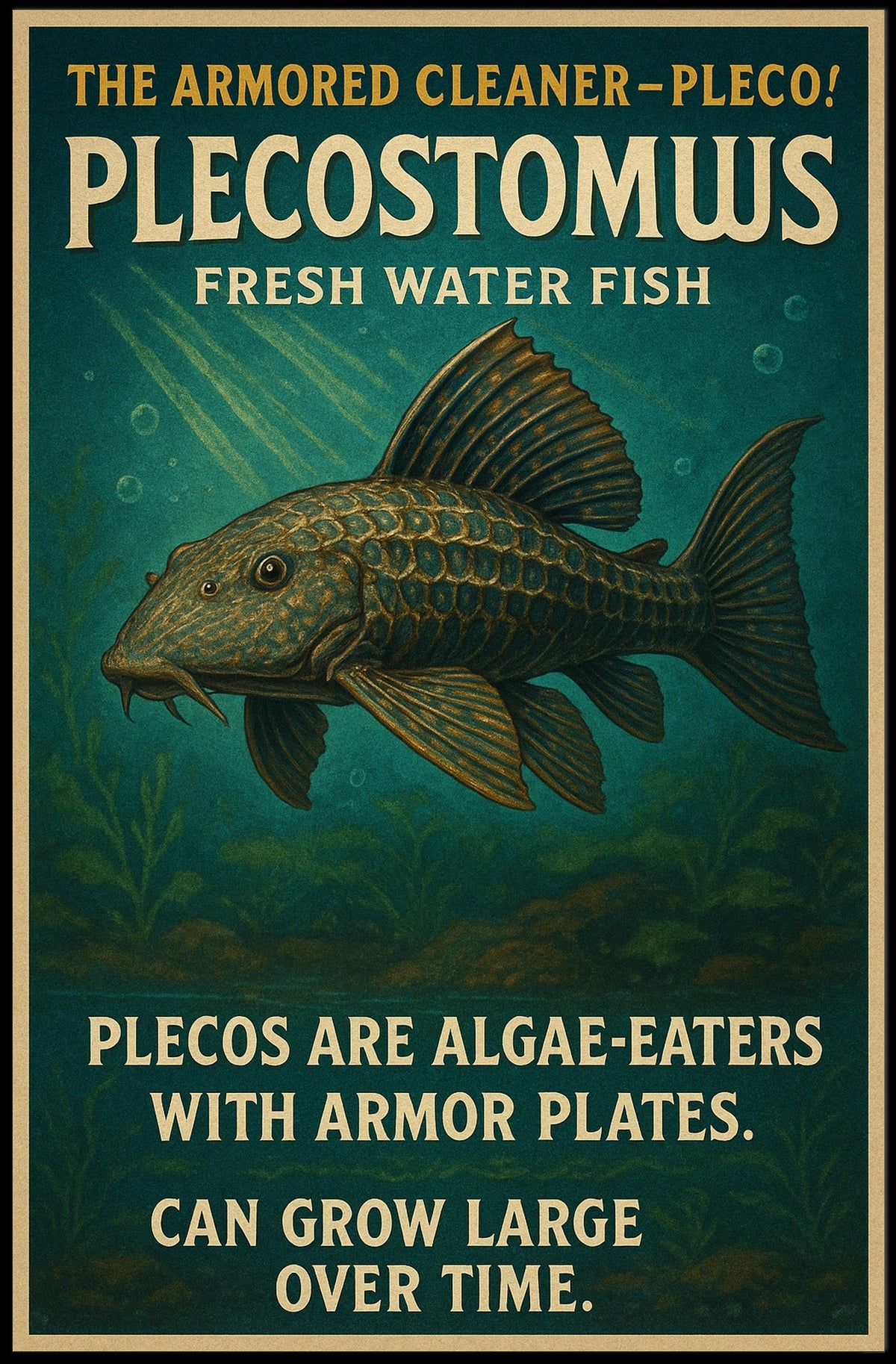 The Armored Cleaner-Pleco Poster
