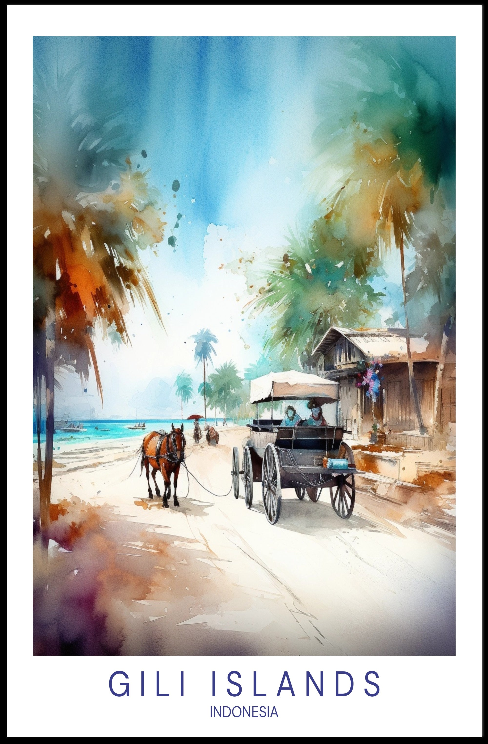 Tranquil Journey Through Gili Islands Poster PosterGoat