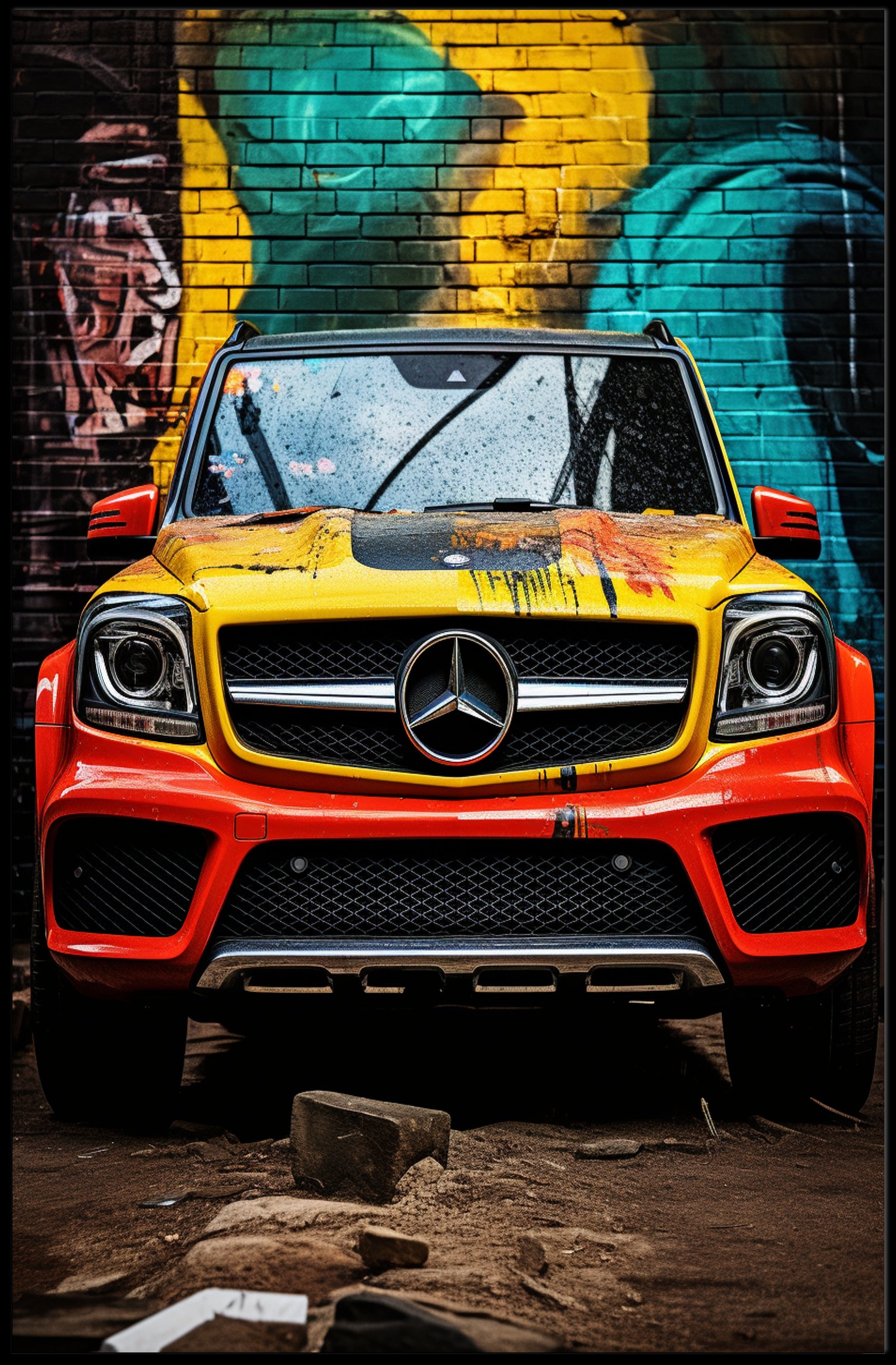 Vibrant Automotive Art Poster PosterGoat