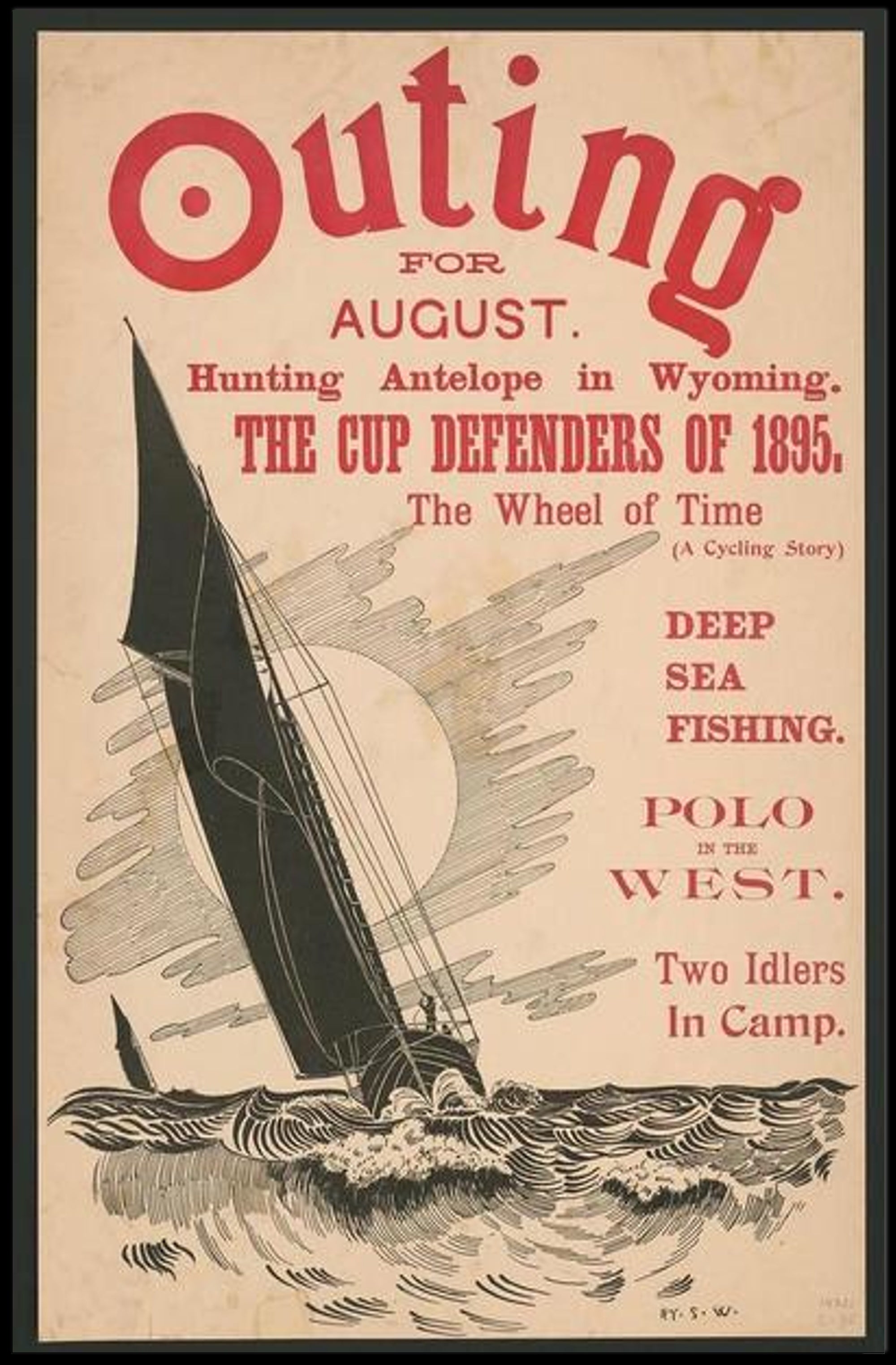 Outing Magazine August Issue Poster PosterGoat