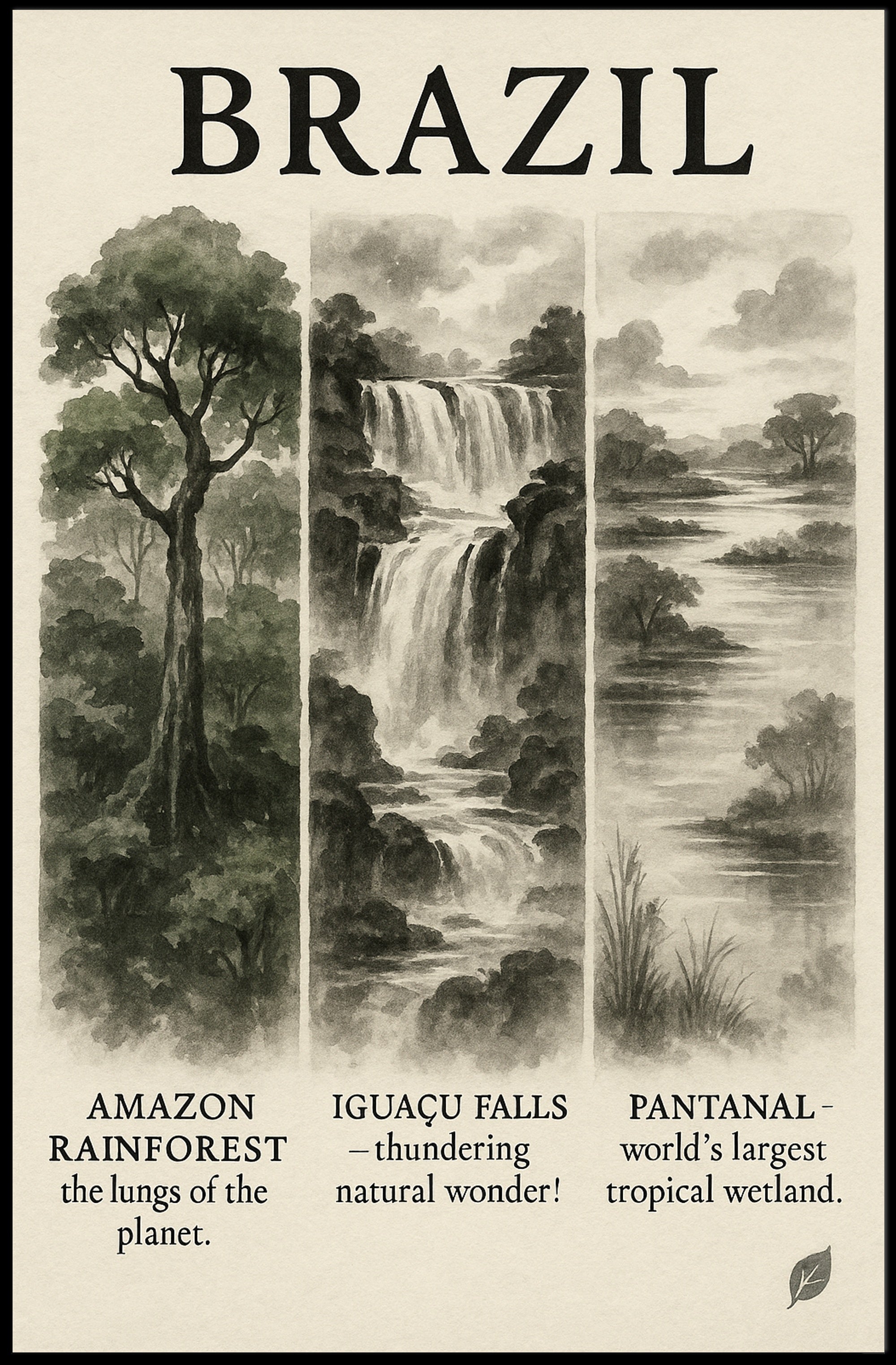 Wonders of Brazil Poster PosterGoat