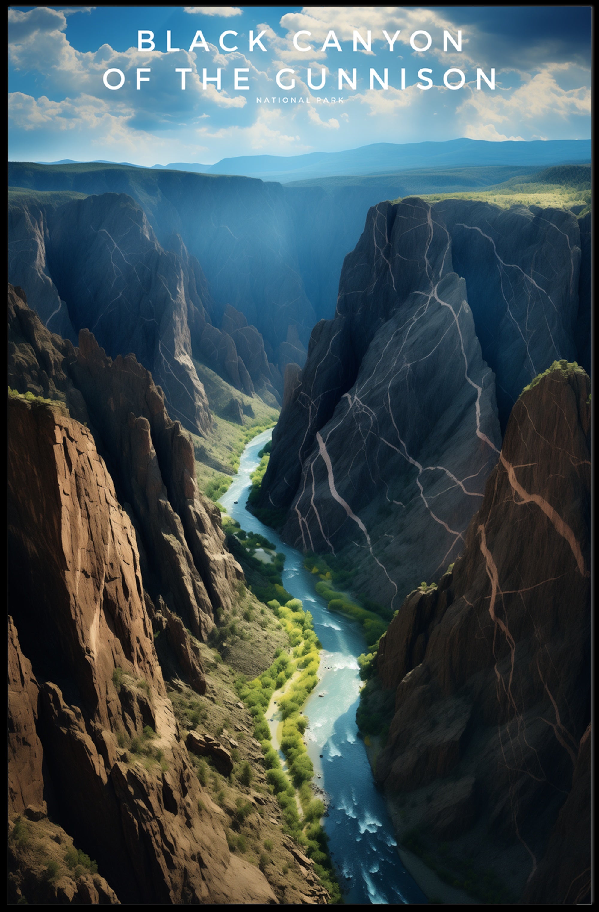 Black Canyon Of The Gunnison Travel Poster