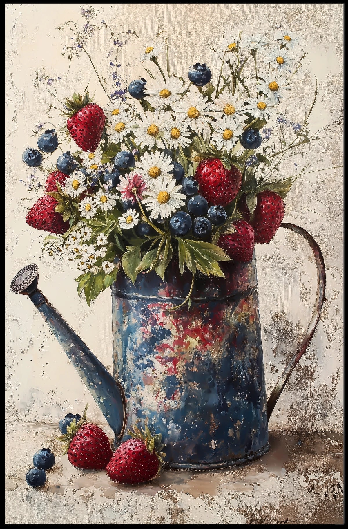 metal watering can Poster