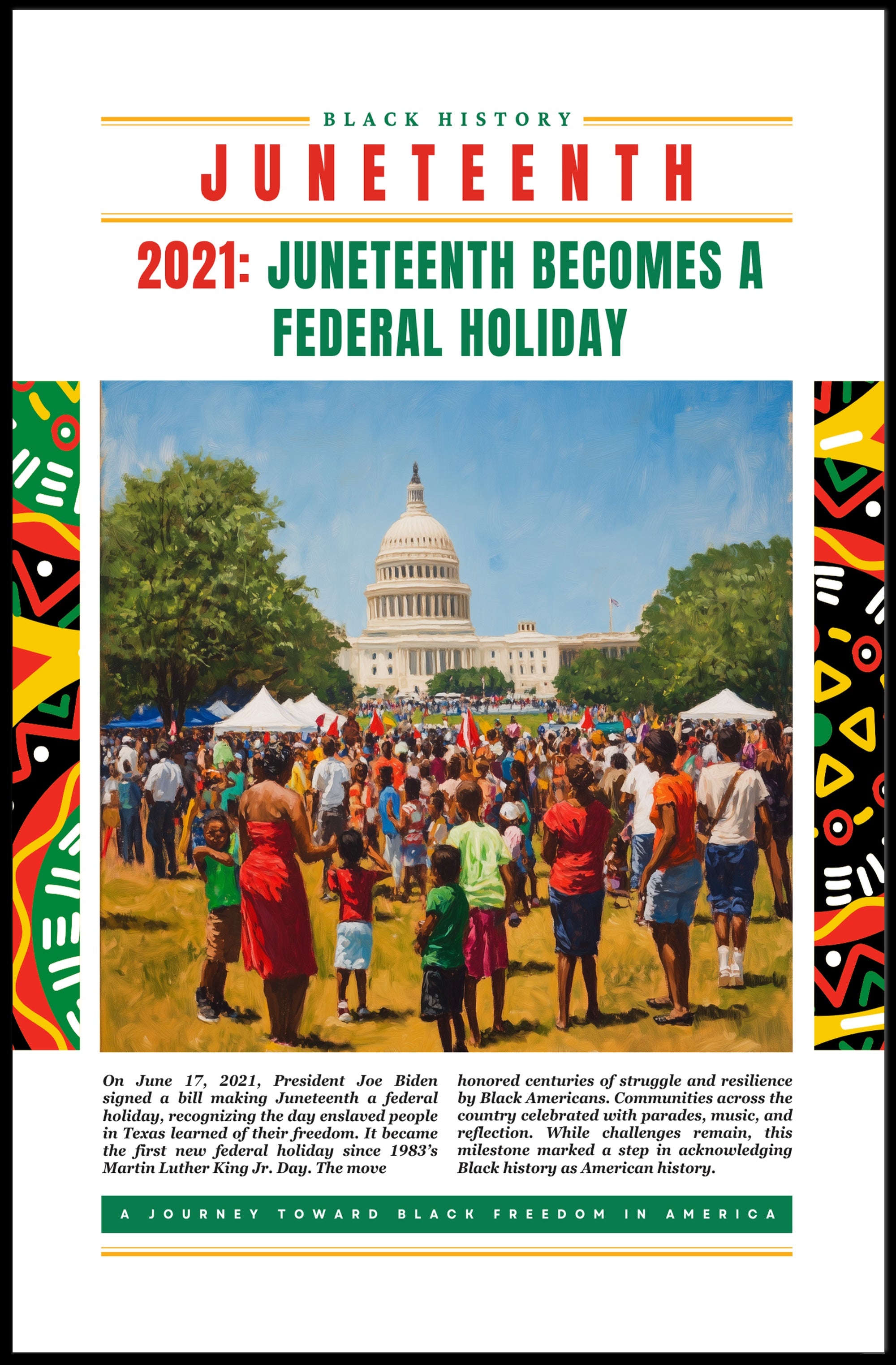 Juneteenth Celebration at U.S. Capitol Cultural or Heritage Poster