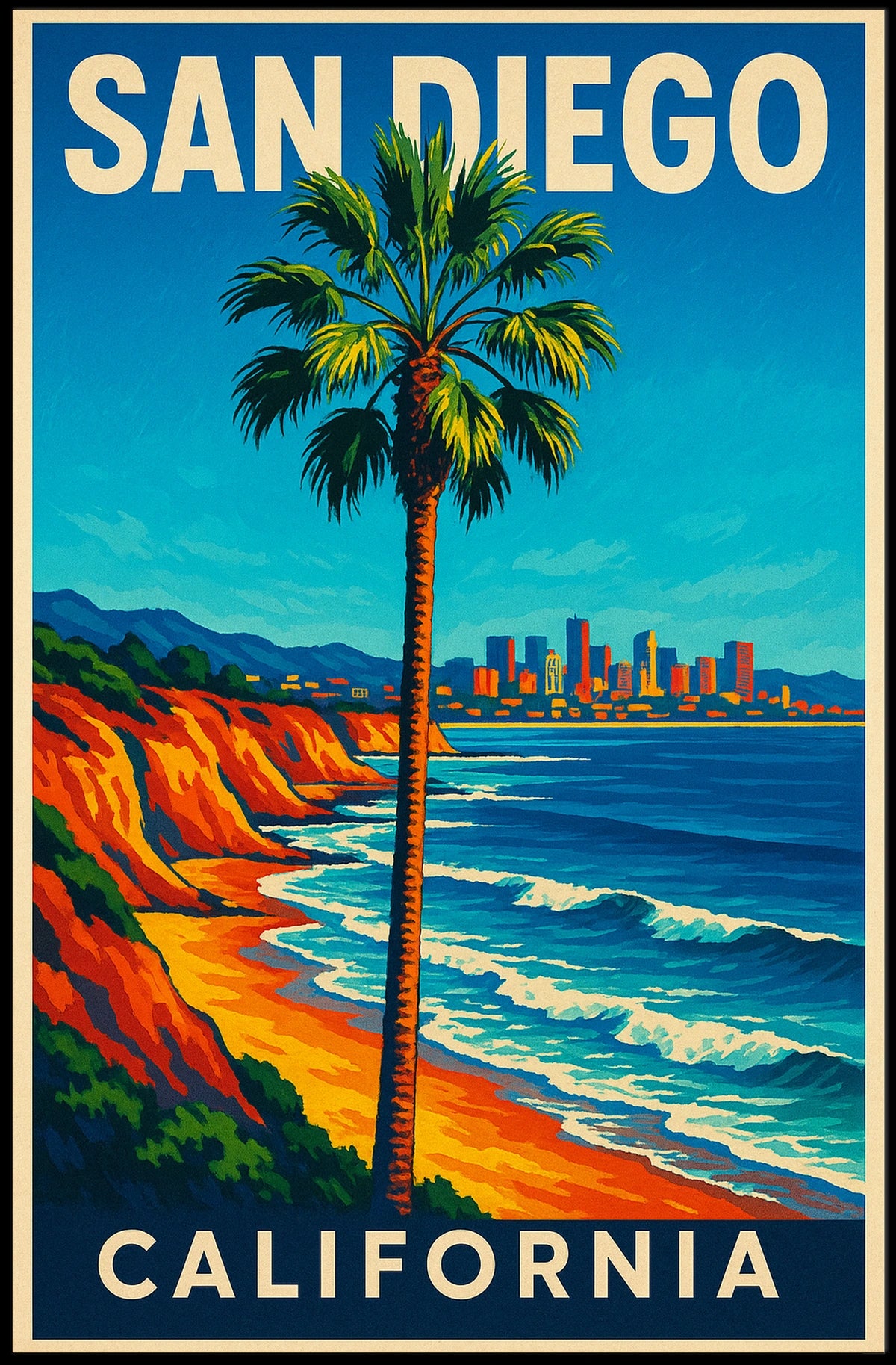 San Diego Travel Poster