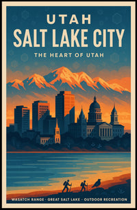 Salt Lake City Scenic Travel Poster PosterGoat