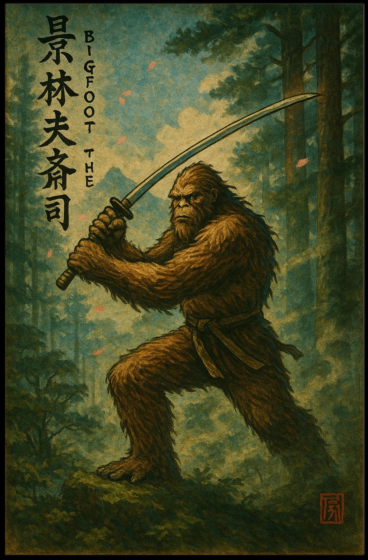 Bigfoot the Samurai Poster