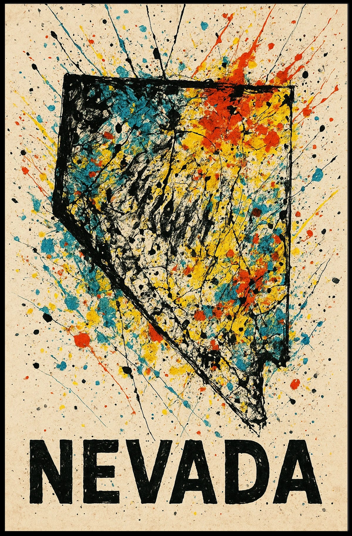 Nevada A Splash Of Color Poster