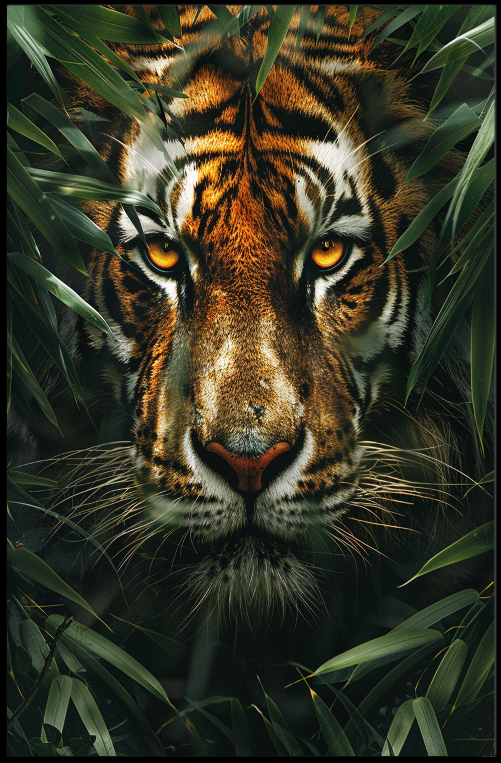 The Watchful Tiger Wall Art Poster Print for Home Decor PosterGoat