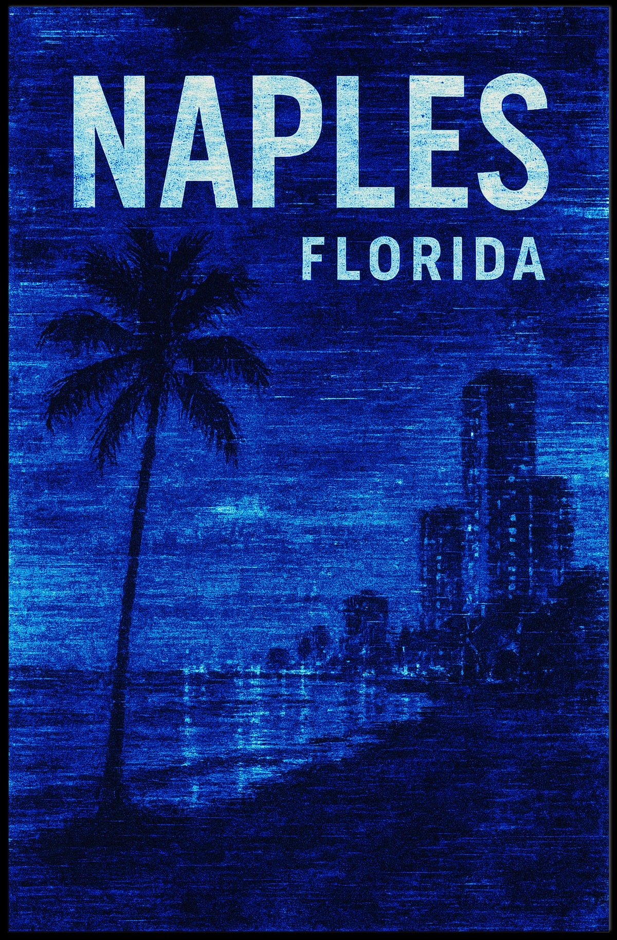 Naples Florida Poster 18x24 Wall Art Beach Sunset Scene
