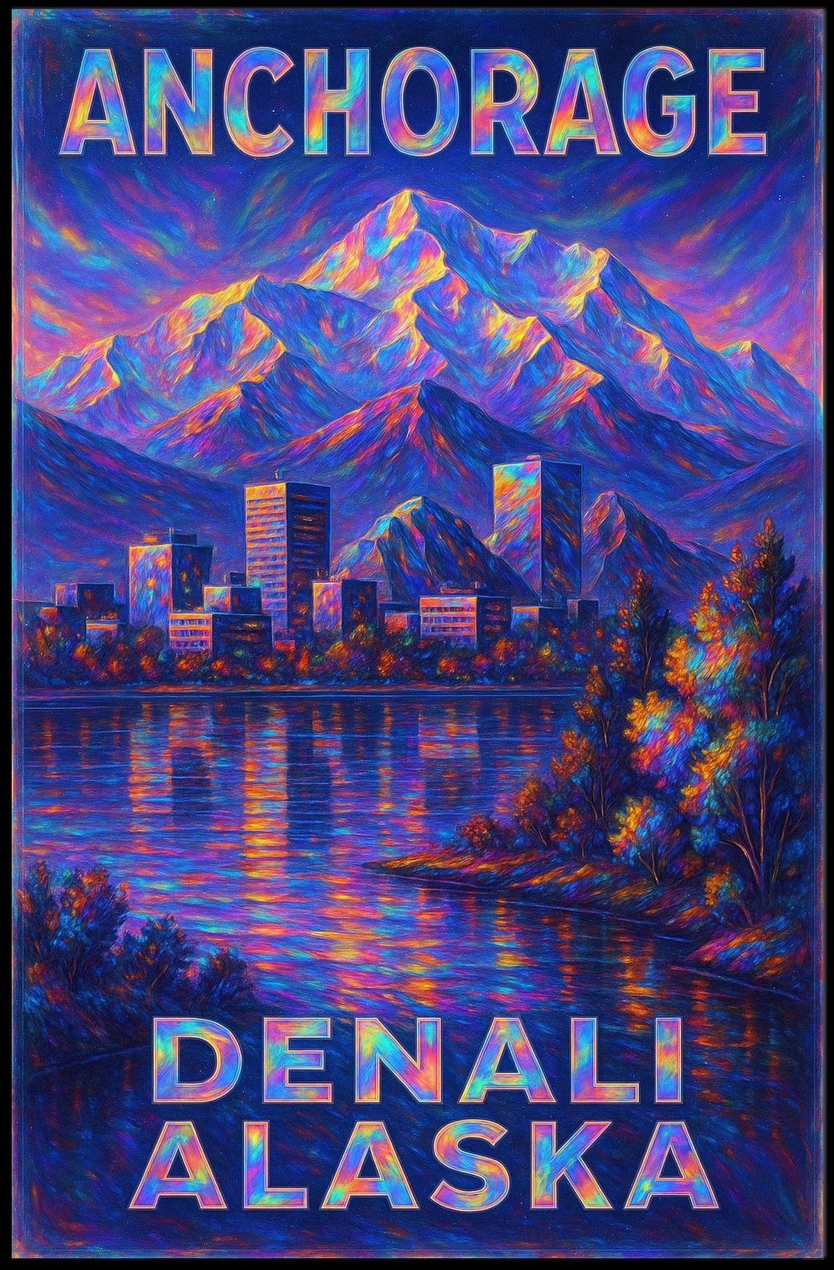 Anchorage And Denali AlaskaS Majestic Poster
