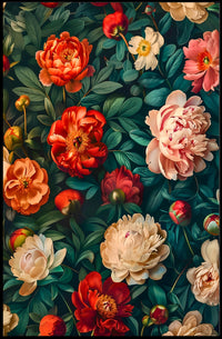 Lush Floral Elegance Art Print - Abstract or Artistic Poster