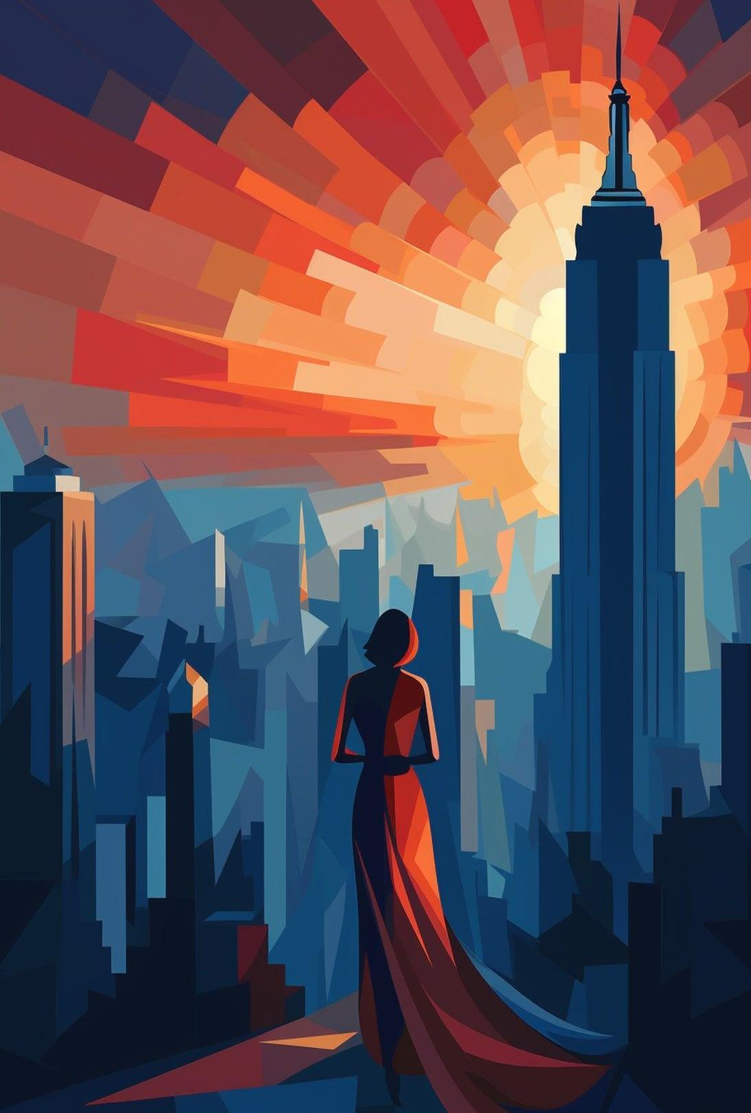 Art Deco New York Cityscape Elegance Travel Poster