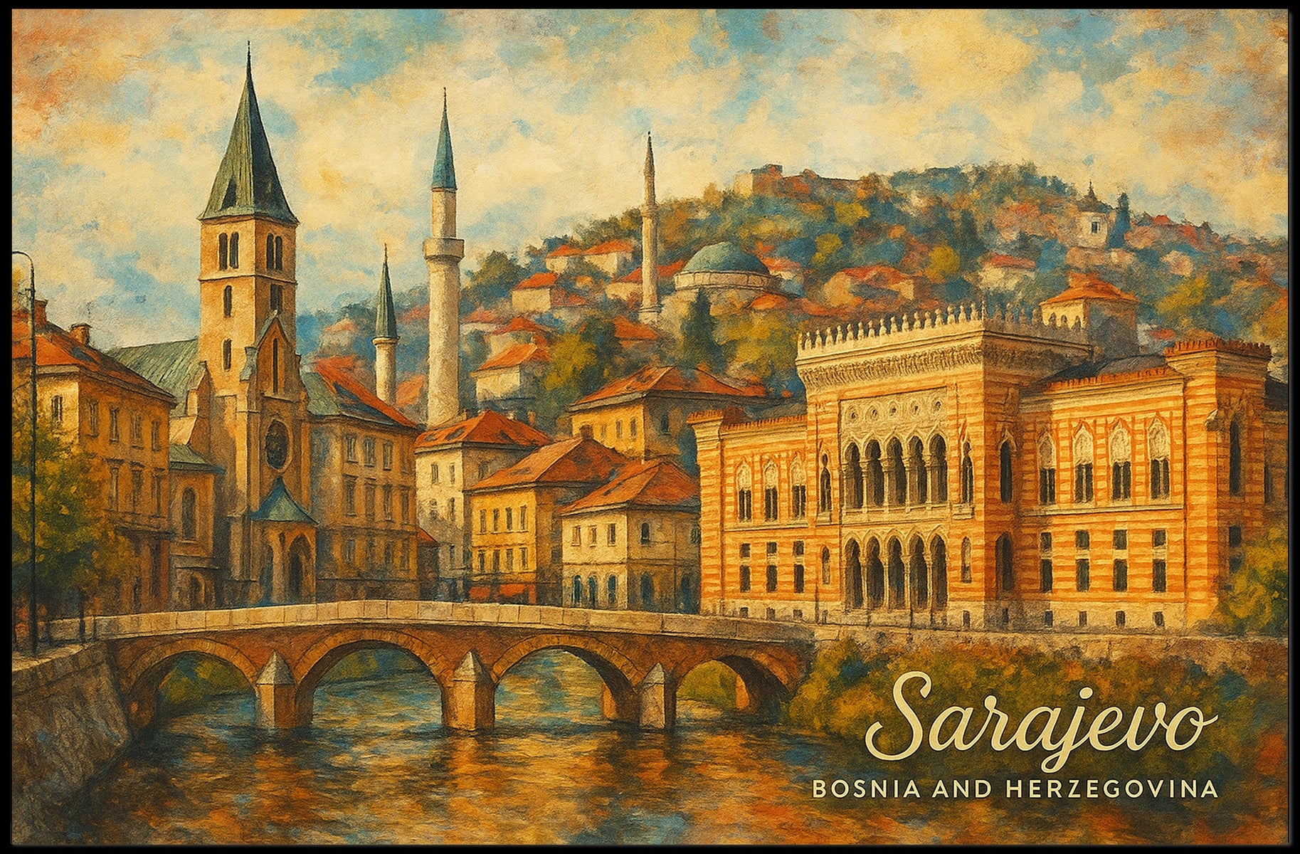 Sarajevo Bosnia and Herzegovina Poster
