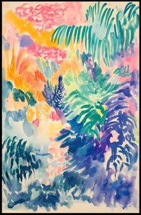 Lush Tropical Paradise Abstract Artwork Poster