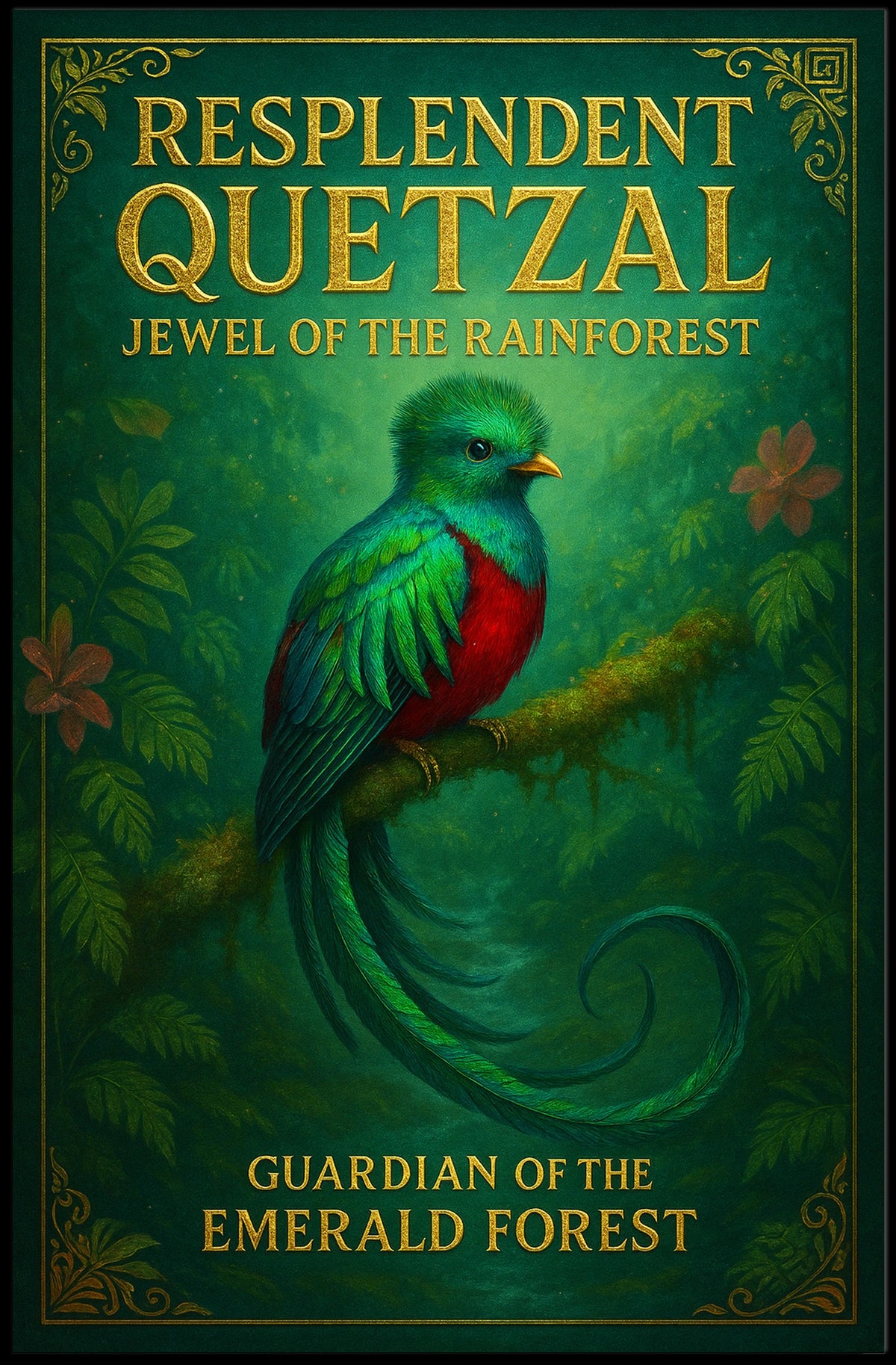 Resplendent Quetzal Guardian of the Emerald Forest Poster