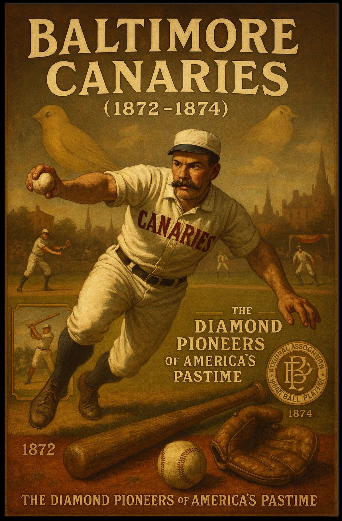Baltimore Canaries Pioneers Of Poster
