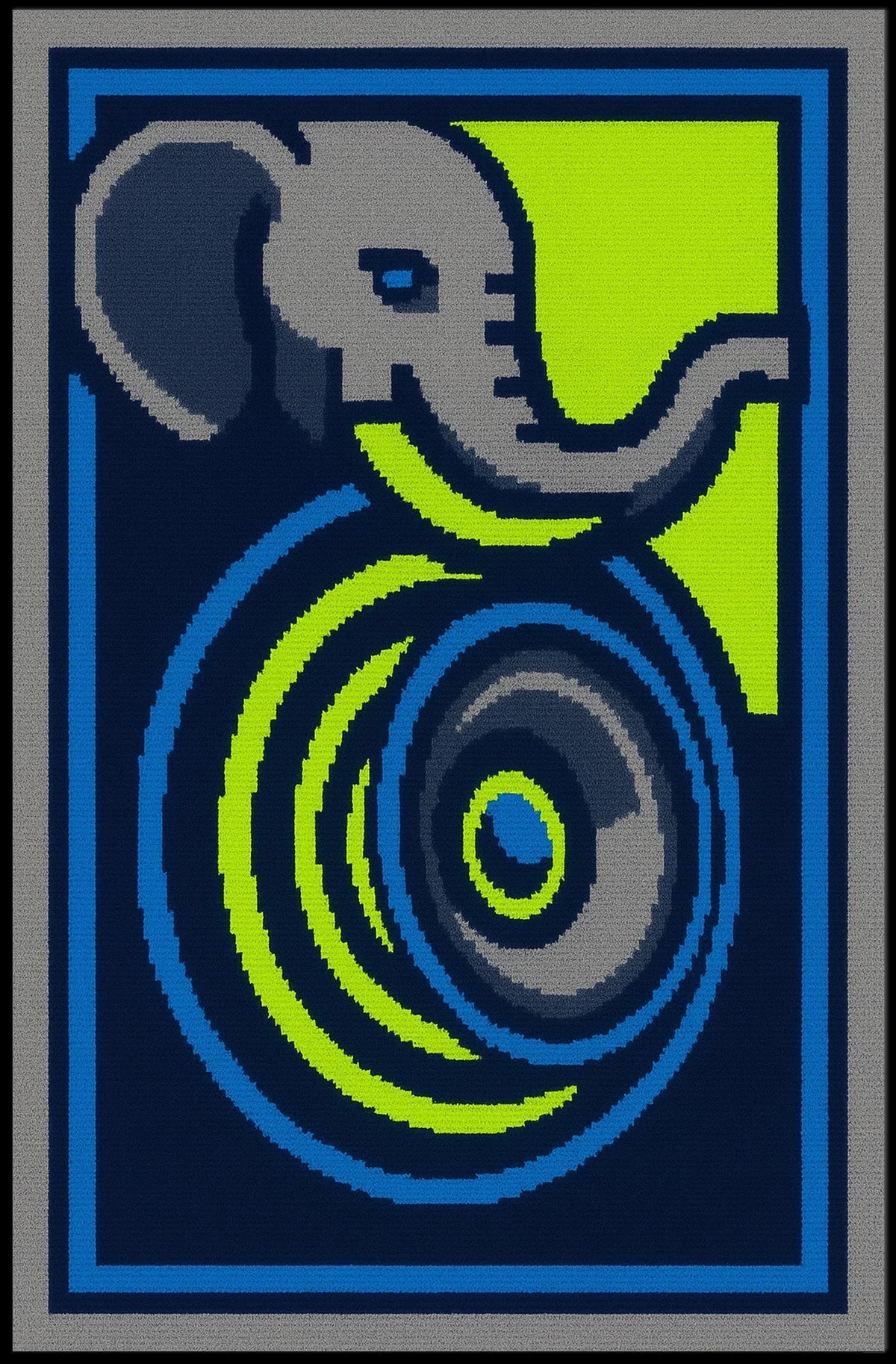 Vibrant Elephant Abstraction Abstract Poster