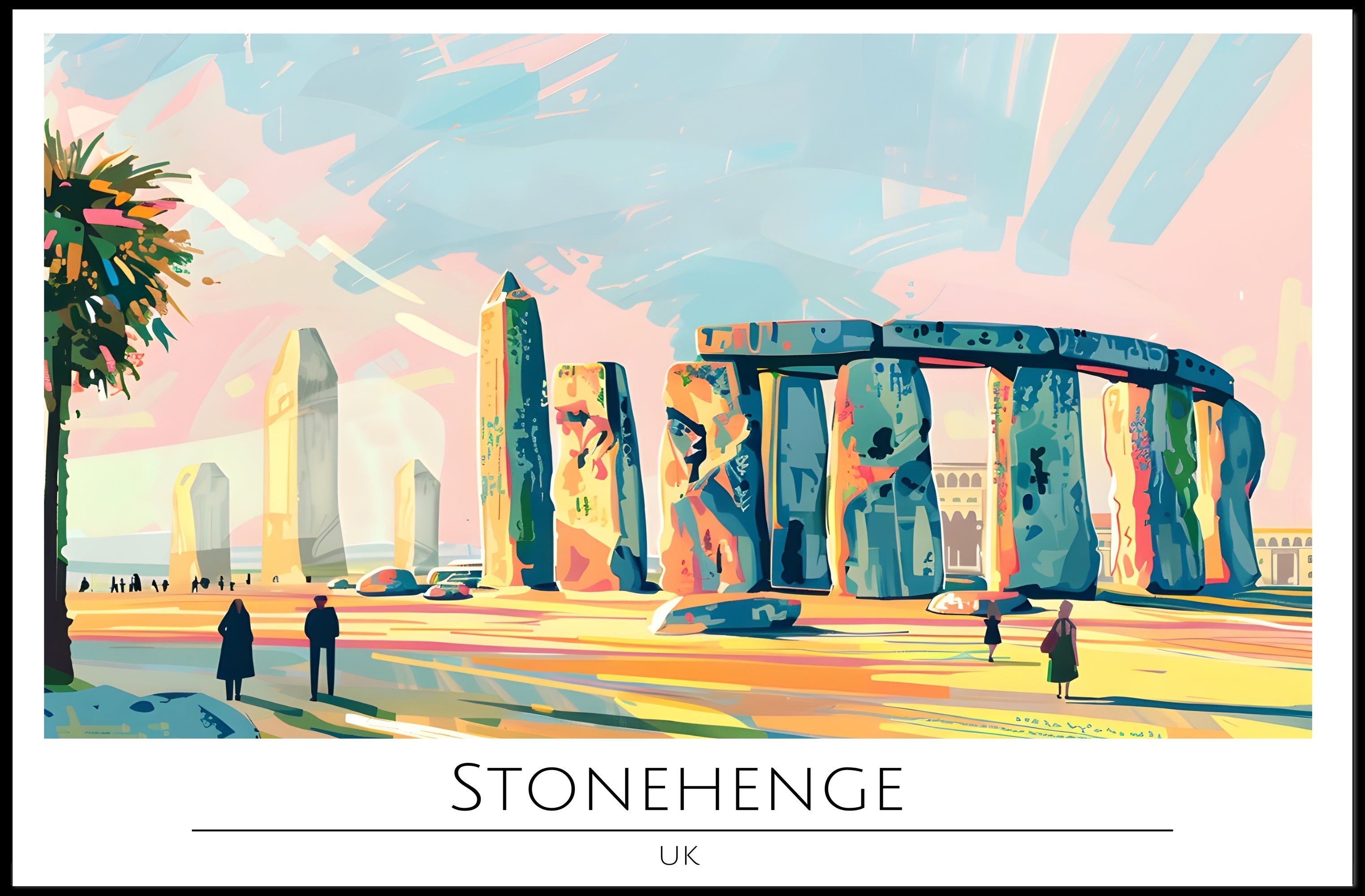 Stonehenge Illustration Poster PosterGoat