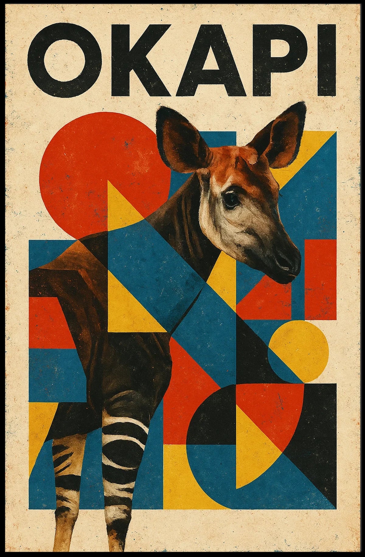 Okapi Art Poster