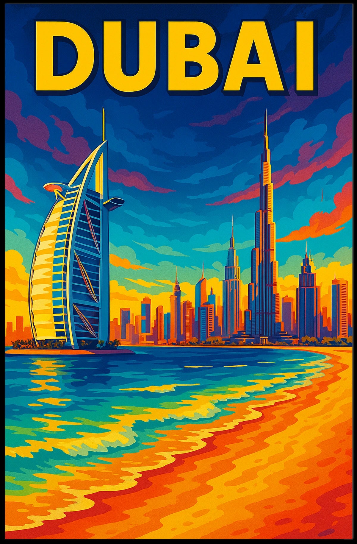 Dubai Skyline Poster