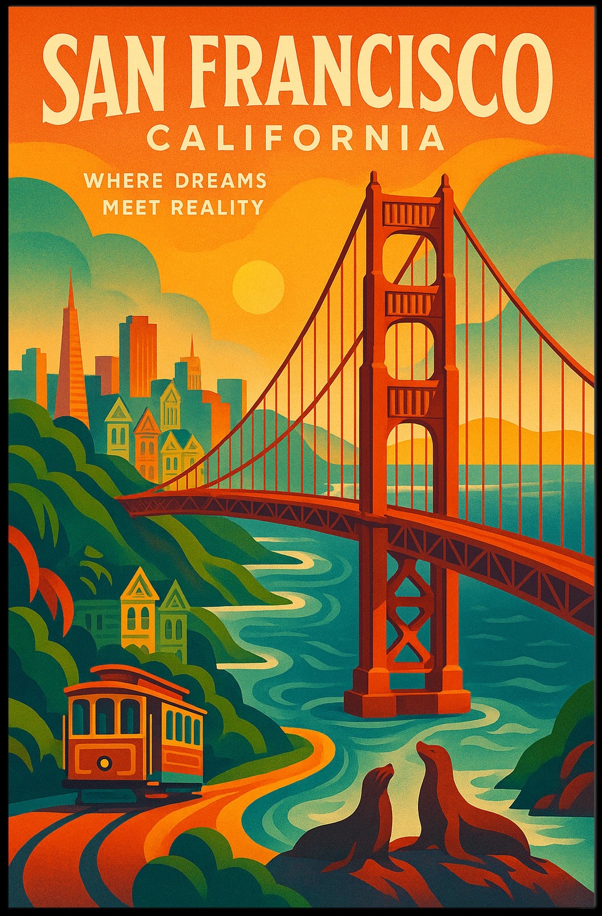 San Francisco Where Dreams Meet Poster