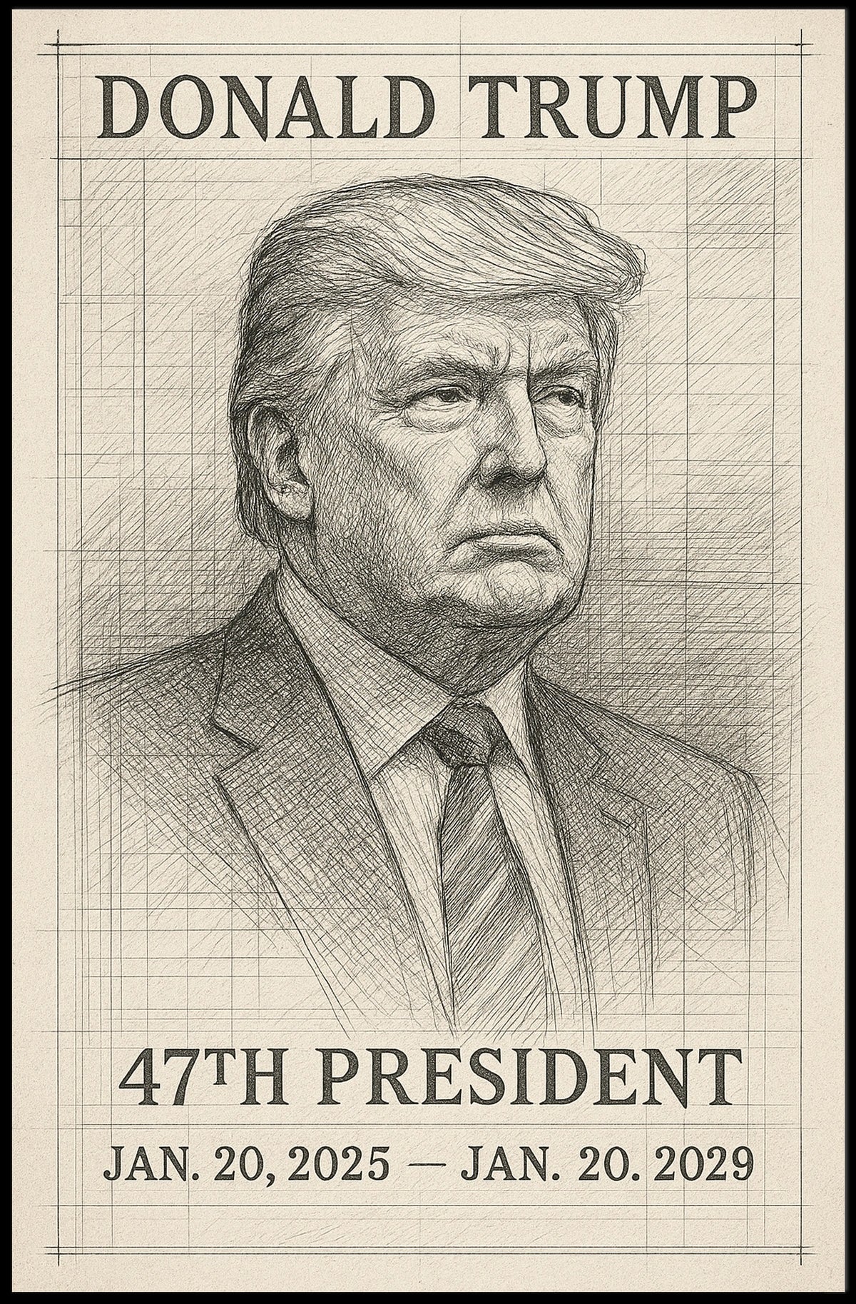 Donald Trump 47th President Poster