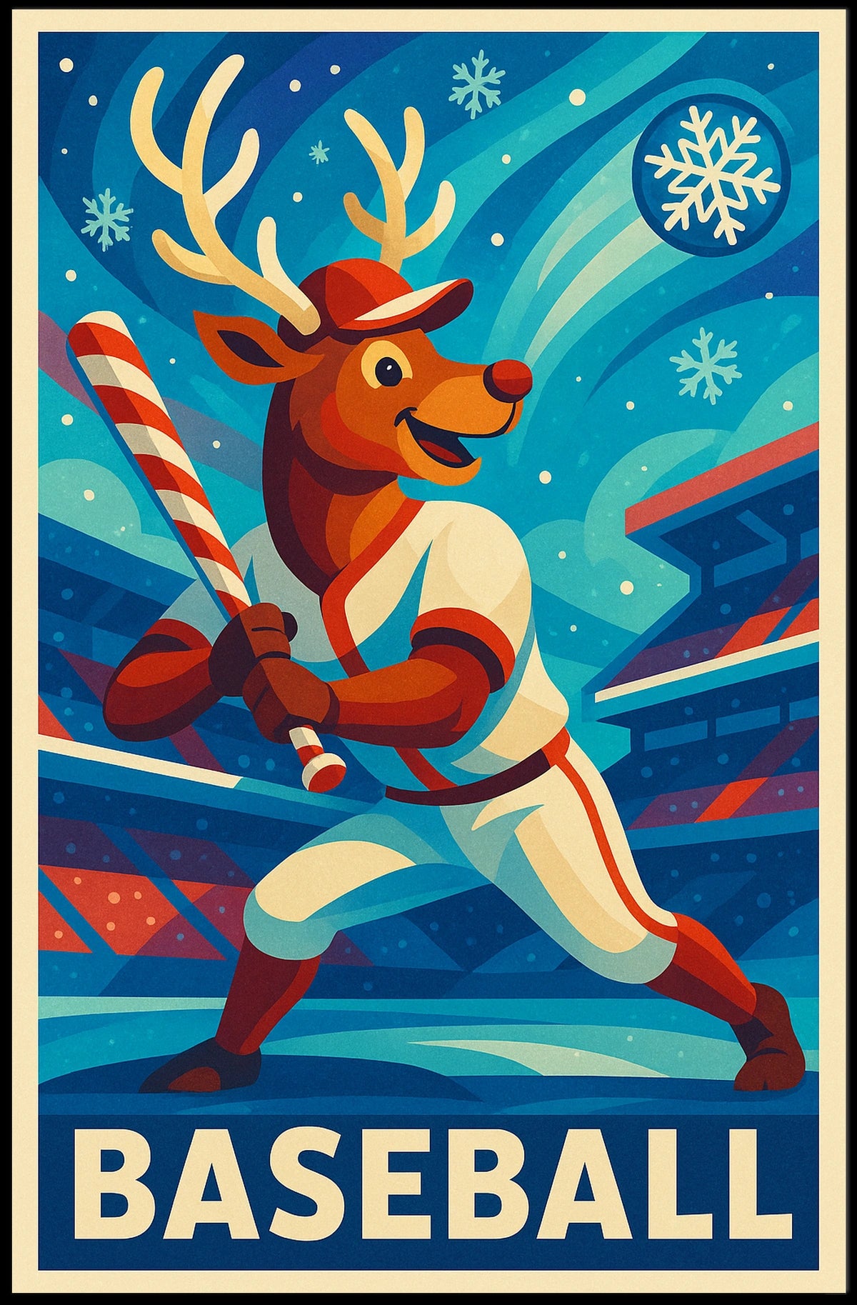 Winter Baseball Fantasy Poster