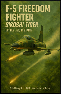 Northrop F-5 Fighter Jungle Scene Military Aviation Poster