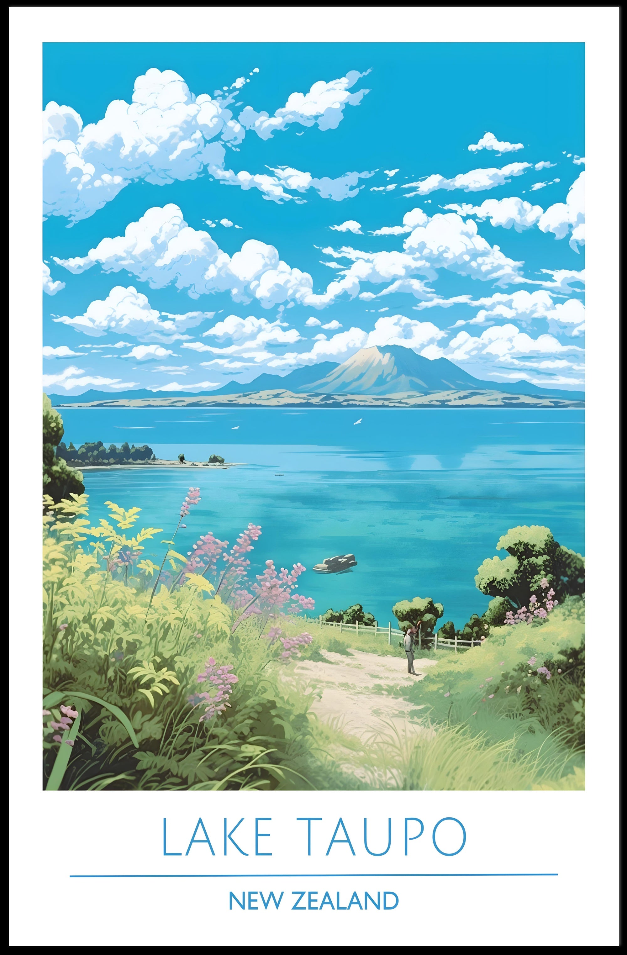 Lake Taupo Scenic Poster