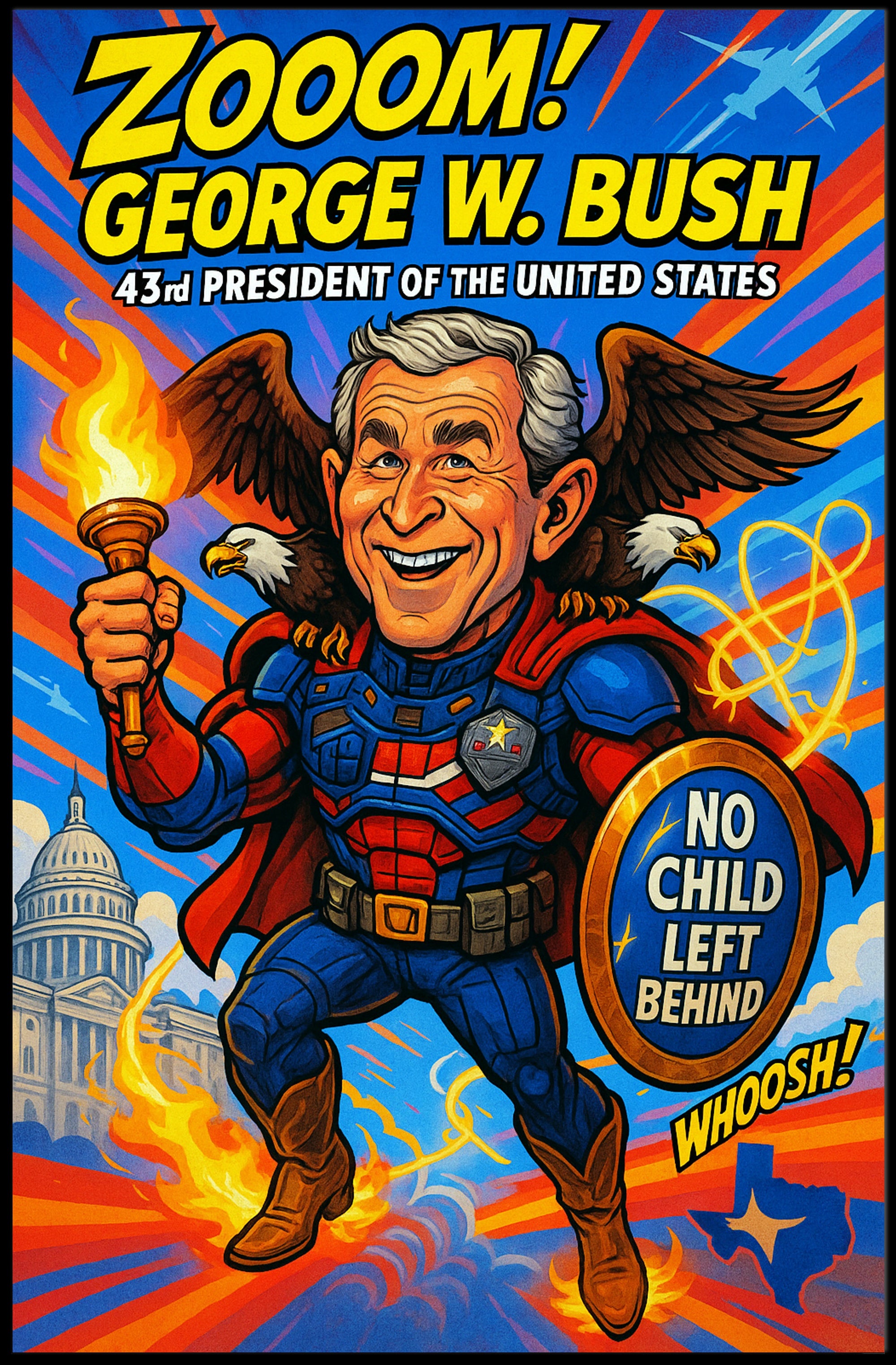 George W. Bush 43rd President Poster PosterGoat