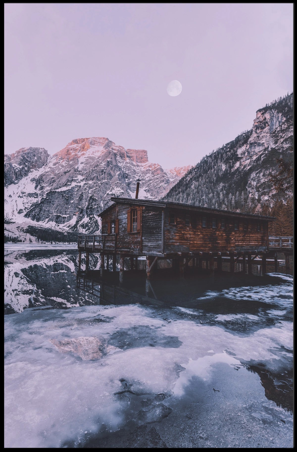 Serene Alpine Twilight Escape Landscape National Park Poster