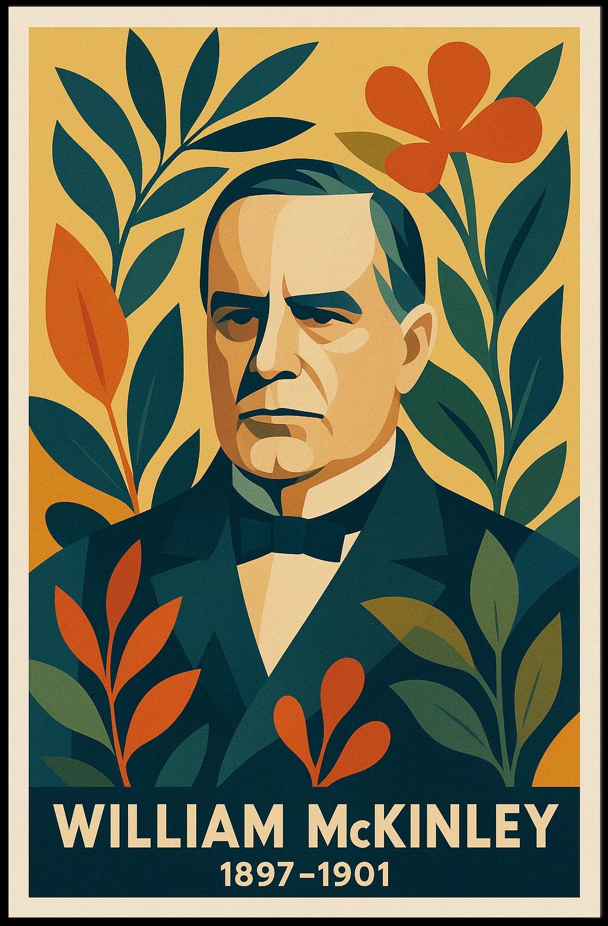 William McKinley Patriotic Vintage Modern Poster