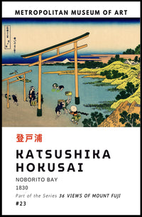 Katsushika Hokusai Noborito Bay Poster