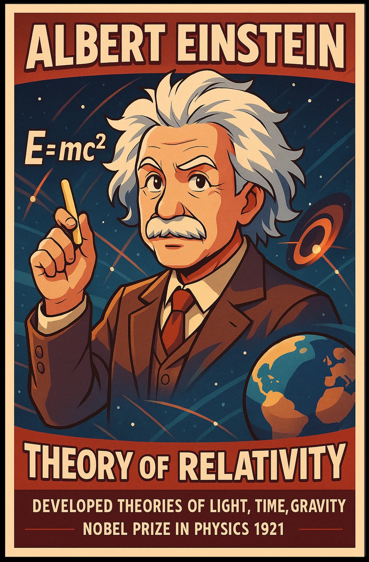 Albert Einstein Theory Of Relativity Poster