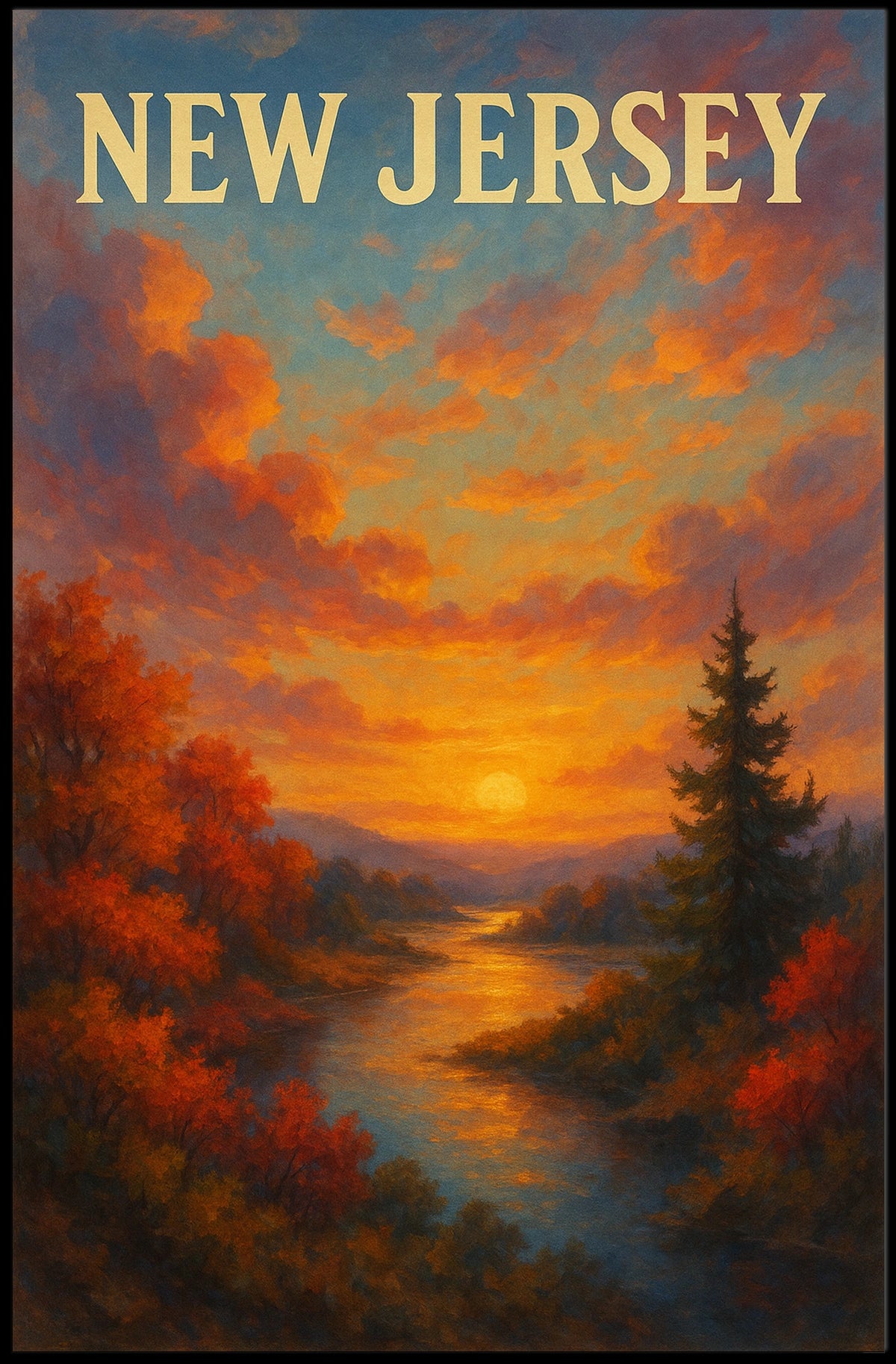 New Jersey Sunset Poster