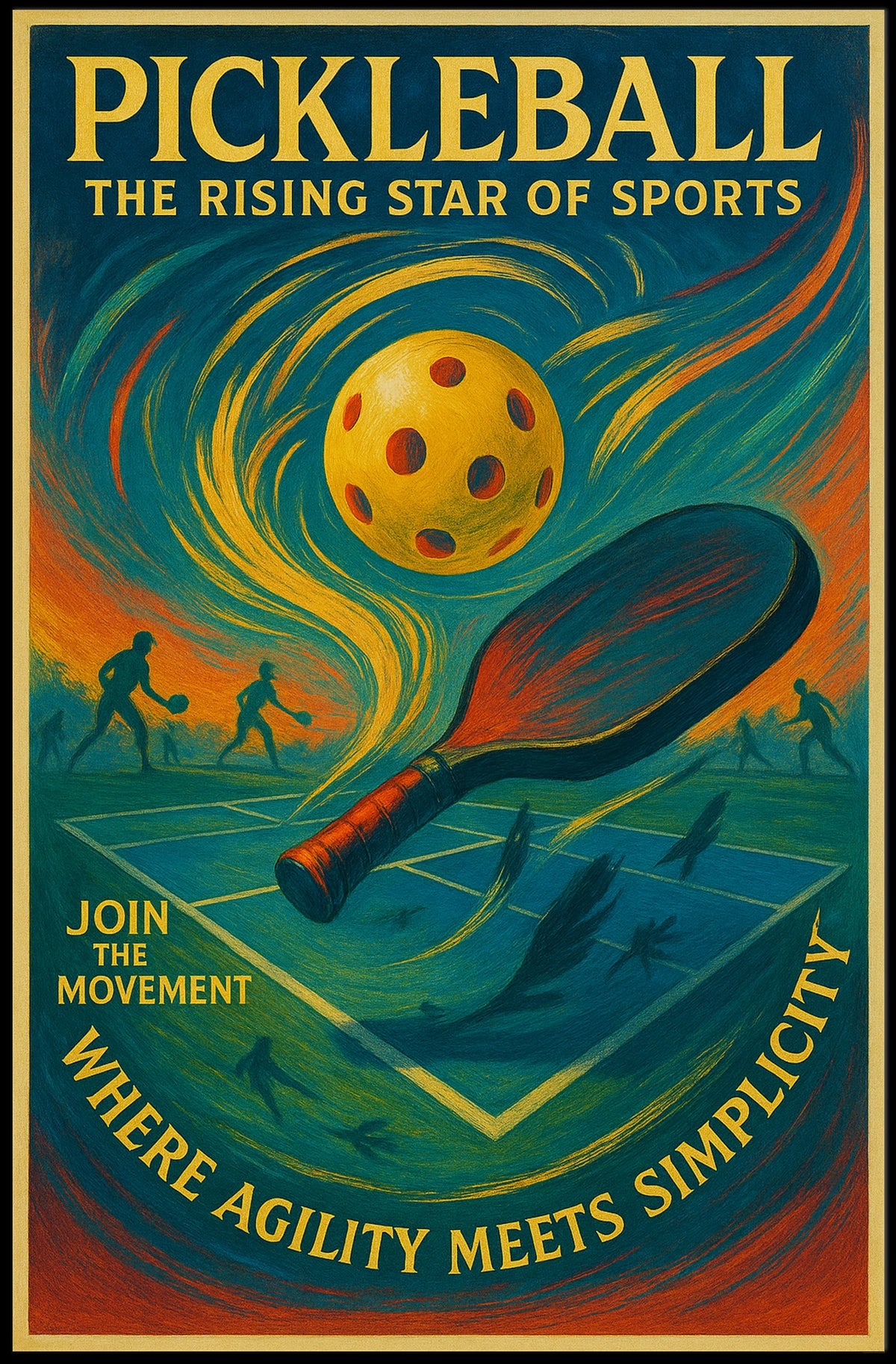 Pickleball The Rising Star of Sports Poster
