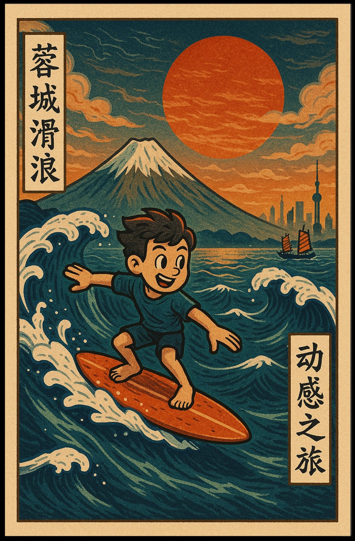 Surfing Adventure Poster