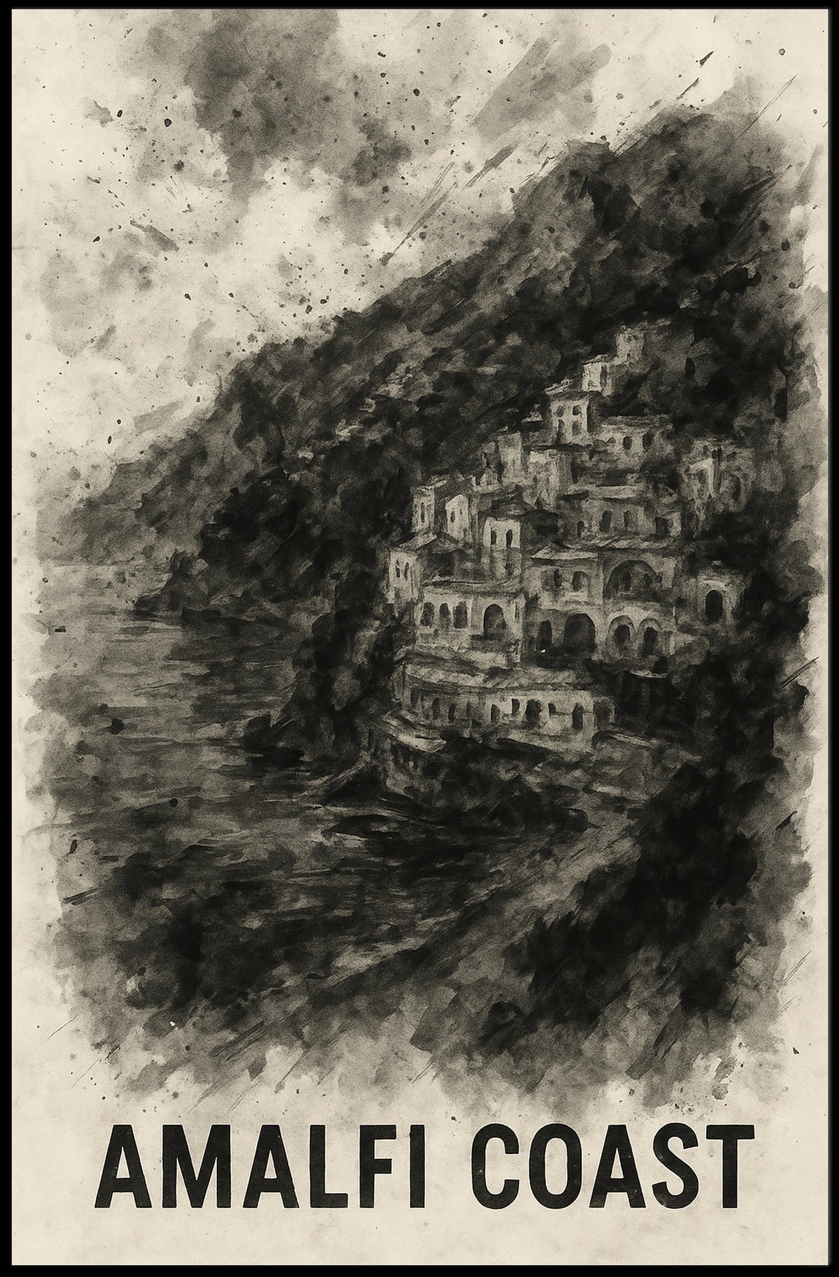 Amalfi Coast Poster Wall Art 18x24 Travel Decor Collection