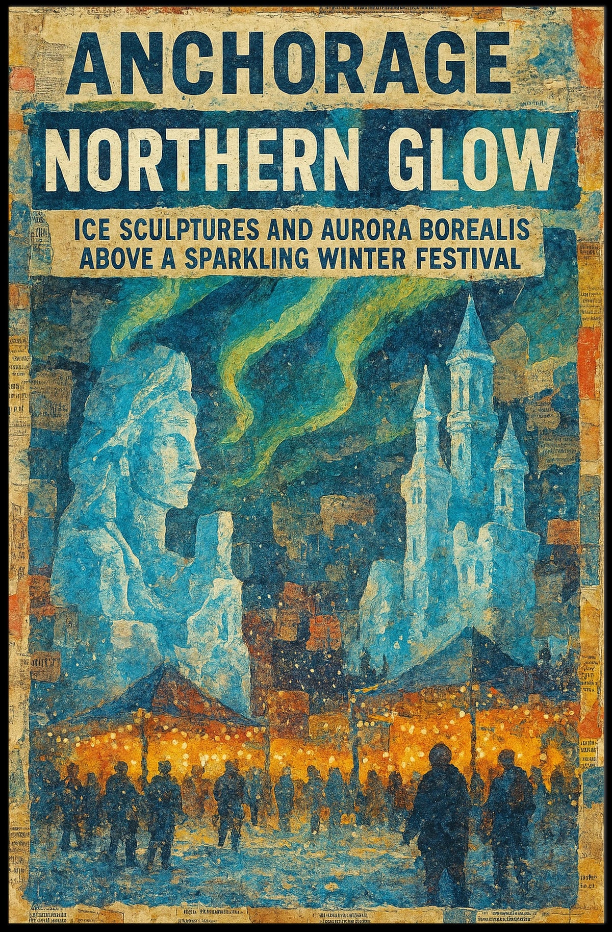 Anchorage Northern Glow Poster
